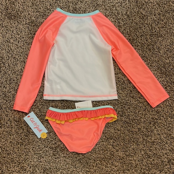 Cat & Jack Girls 2 Piece Swimsuit - Picture 3 of 4